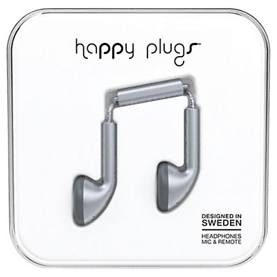 Happy Plugs Earbud Headphones with Mic/Remote Space Grey Happy Plugs Earbud Headphones with Mic/Remote Space Grey